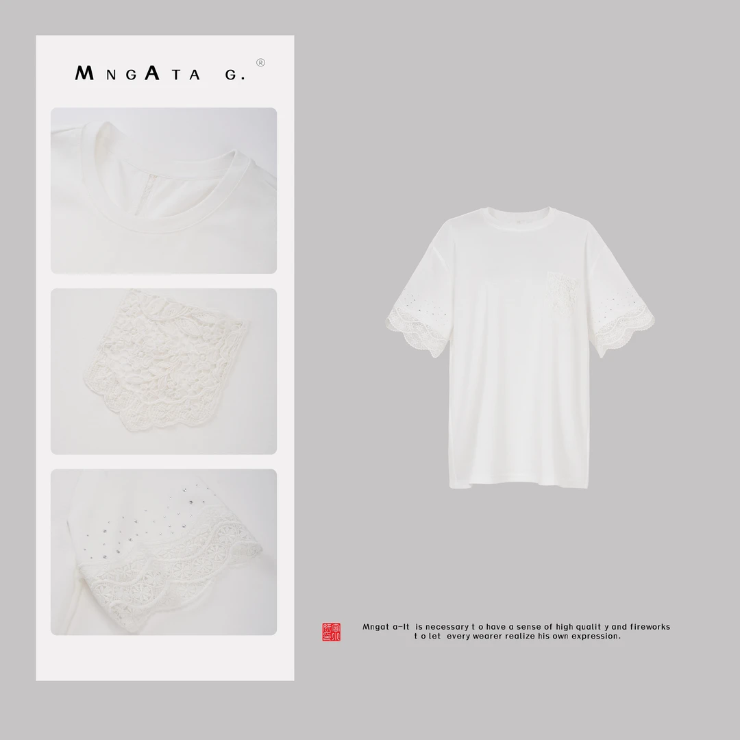 MNGATA G.宫小妍【星河梦】夏日新中式中国风棉质百搭短袖5011755