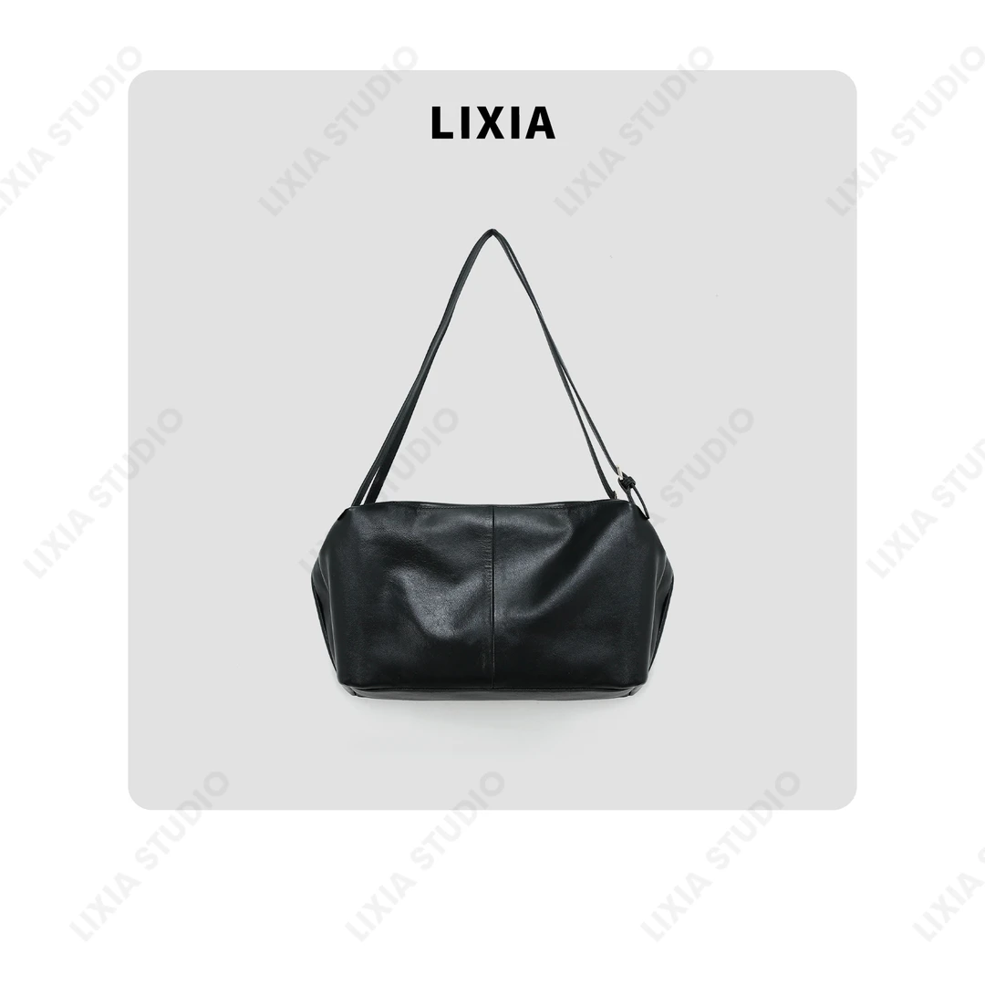 LIXIA【时尚塞纳】丽霞自留款法式休闲头层牛皮单肩包-A7829