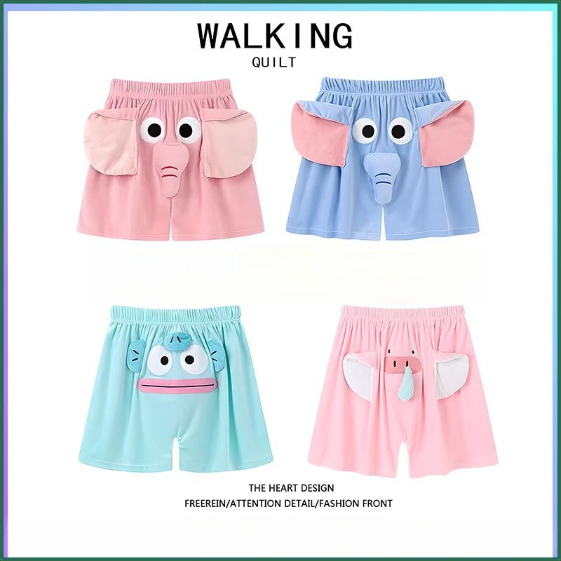 粉色小象男士创意短裤小猪猪小丑鱼夏季舒适睡裤大象家居好物短裤