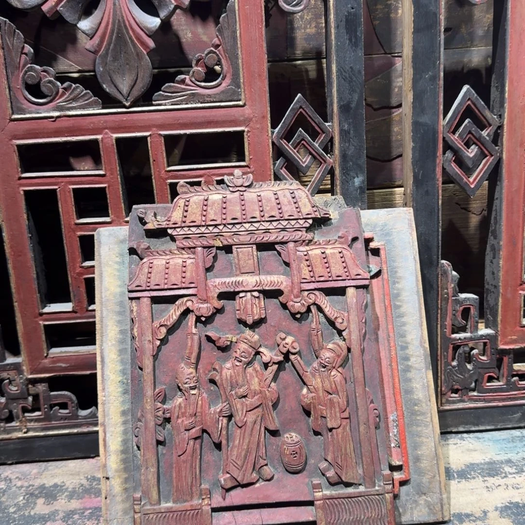 安***业香樟木老木雕花板