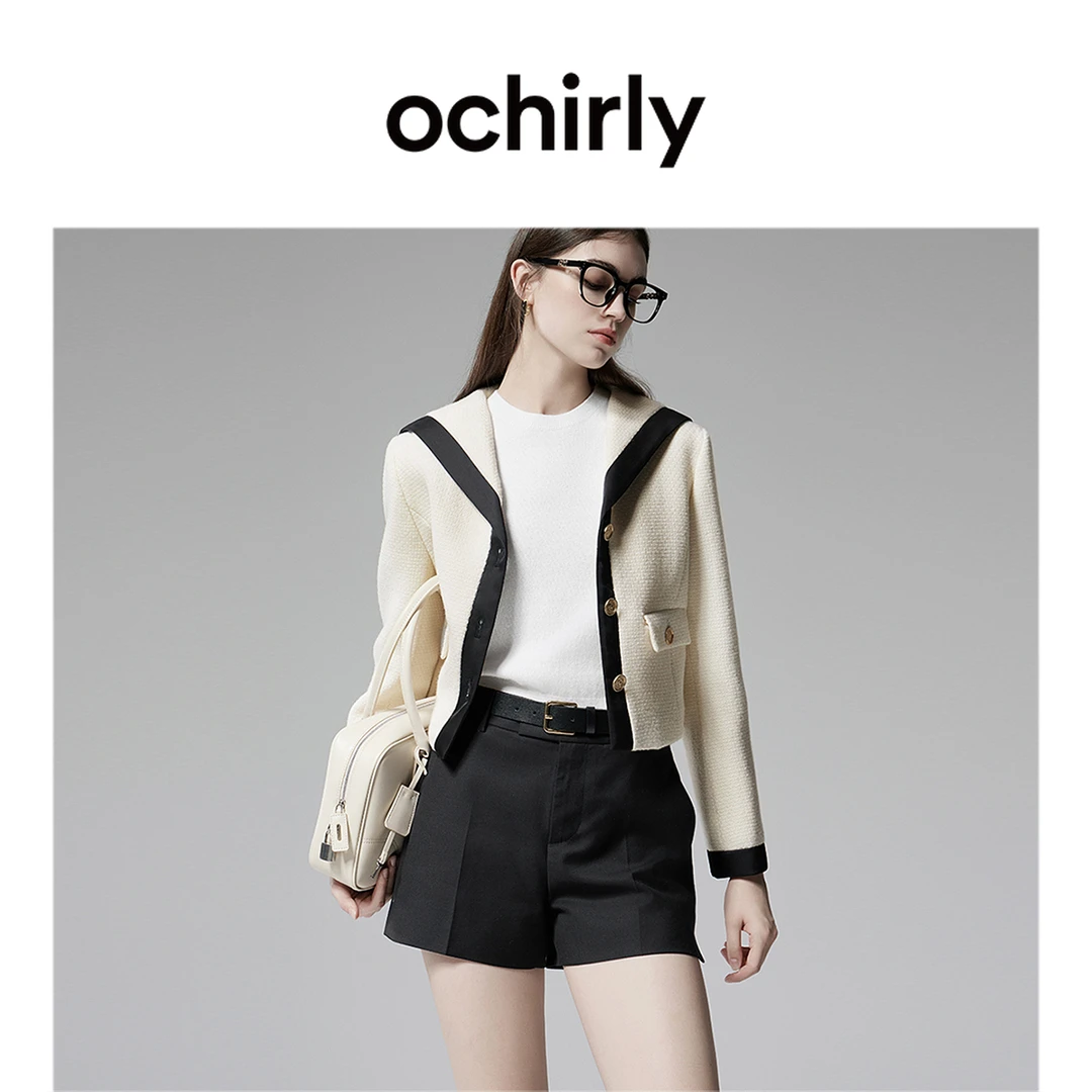 OCHIRLY欧时力澳洲绵羊毛小香风外套秋千金风热力感1TY3048750