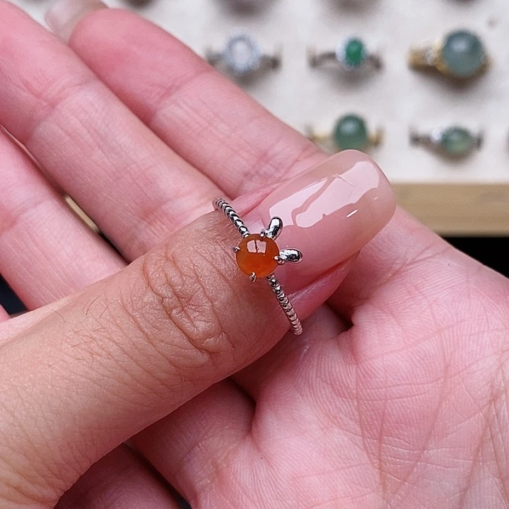 银S925镶嵌戒指翡翠