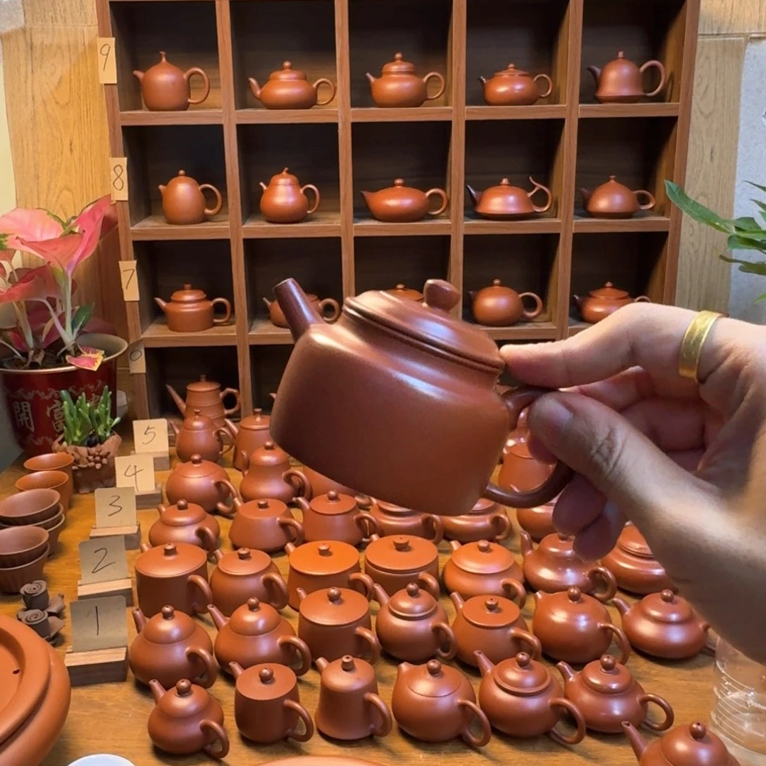 茶壶紫砂潮州朱泥壶德钟壶