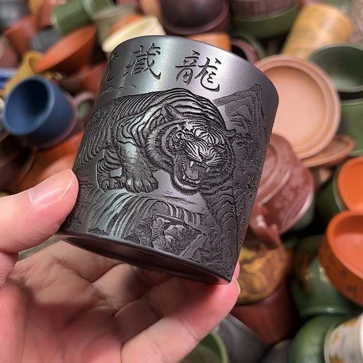 紫砂茶杯全手工紫砂主人杯