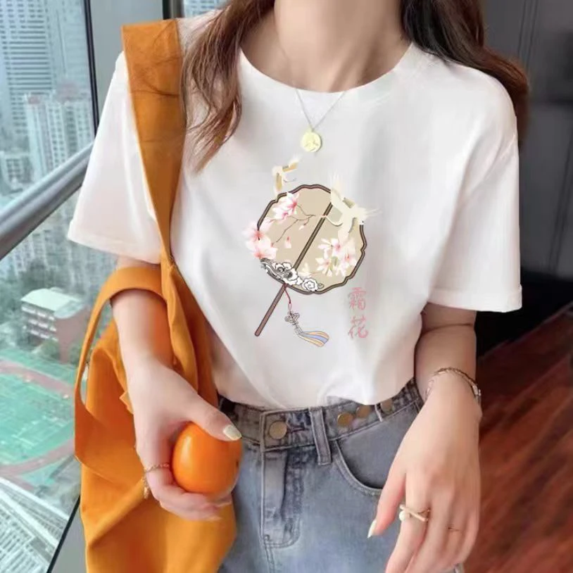 山茶家代拍链接试穿尾货袋子发货女士休闲时尚纯棉半袖