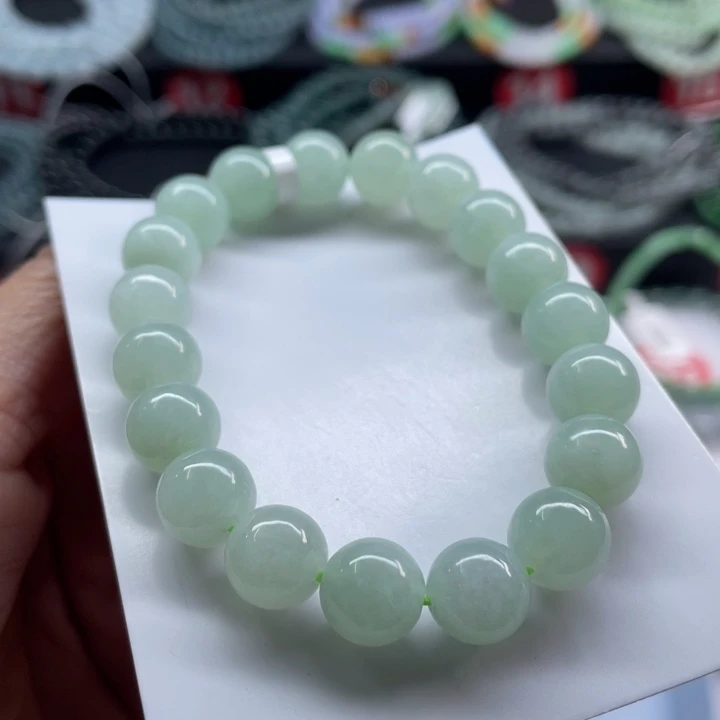 翡翠手链未镶嵌红*叶卡10