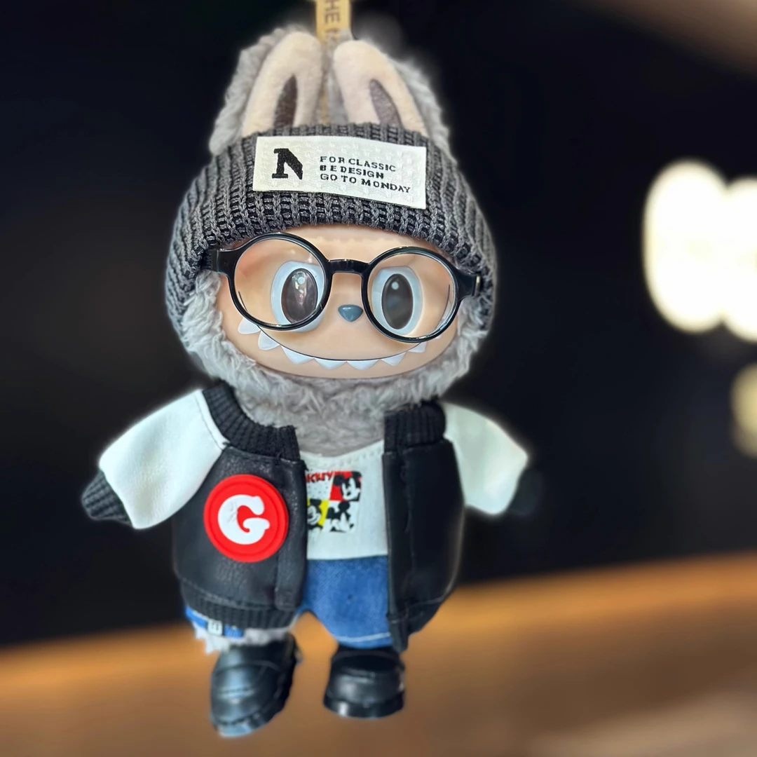 新品一二三代拉布布娃衣盲盒玩偶labubu外套替换套装