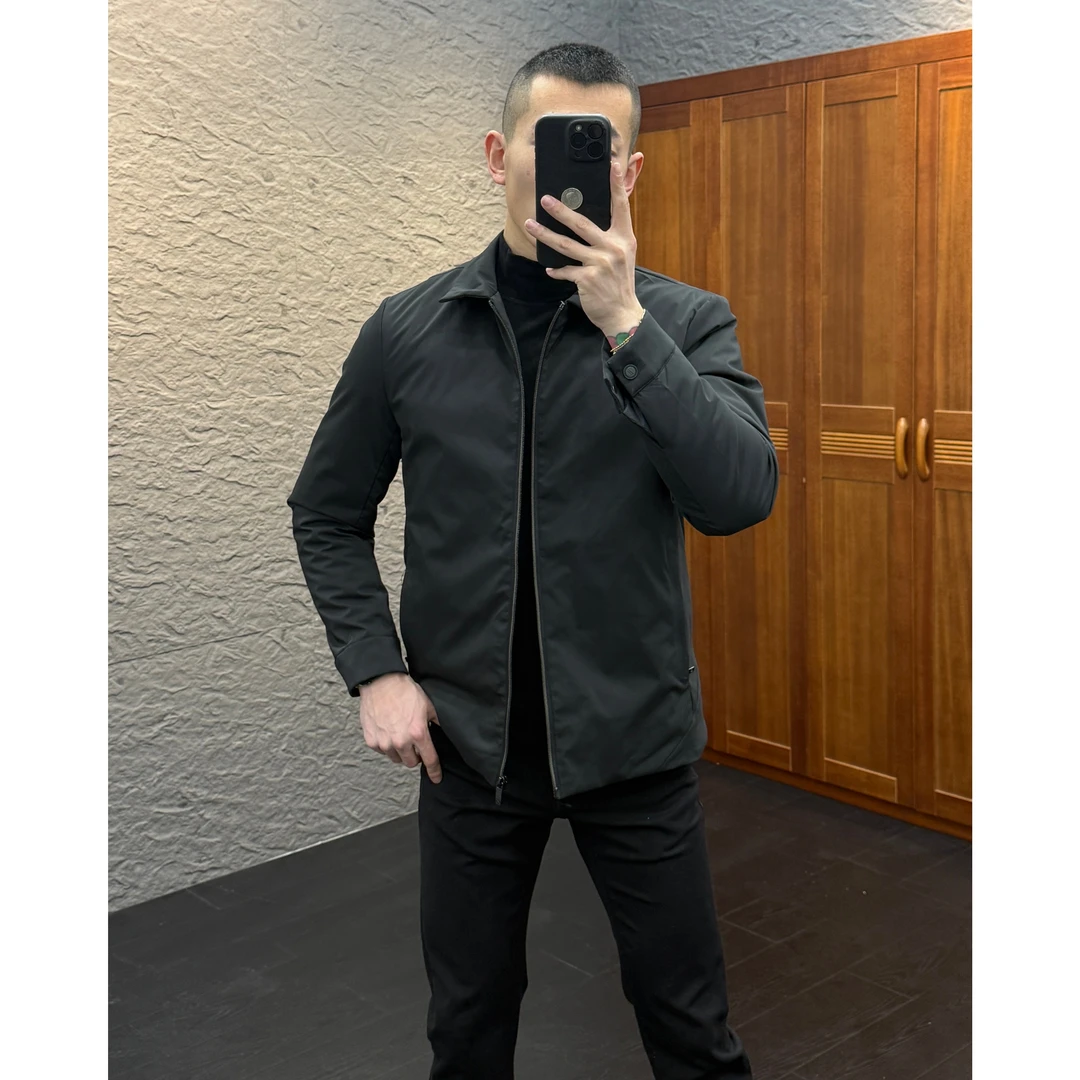 2025秋冬新款时尚休闲百搭净版加厚款男士棉服夹克翻领外套25356