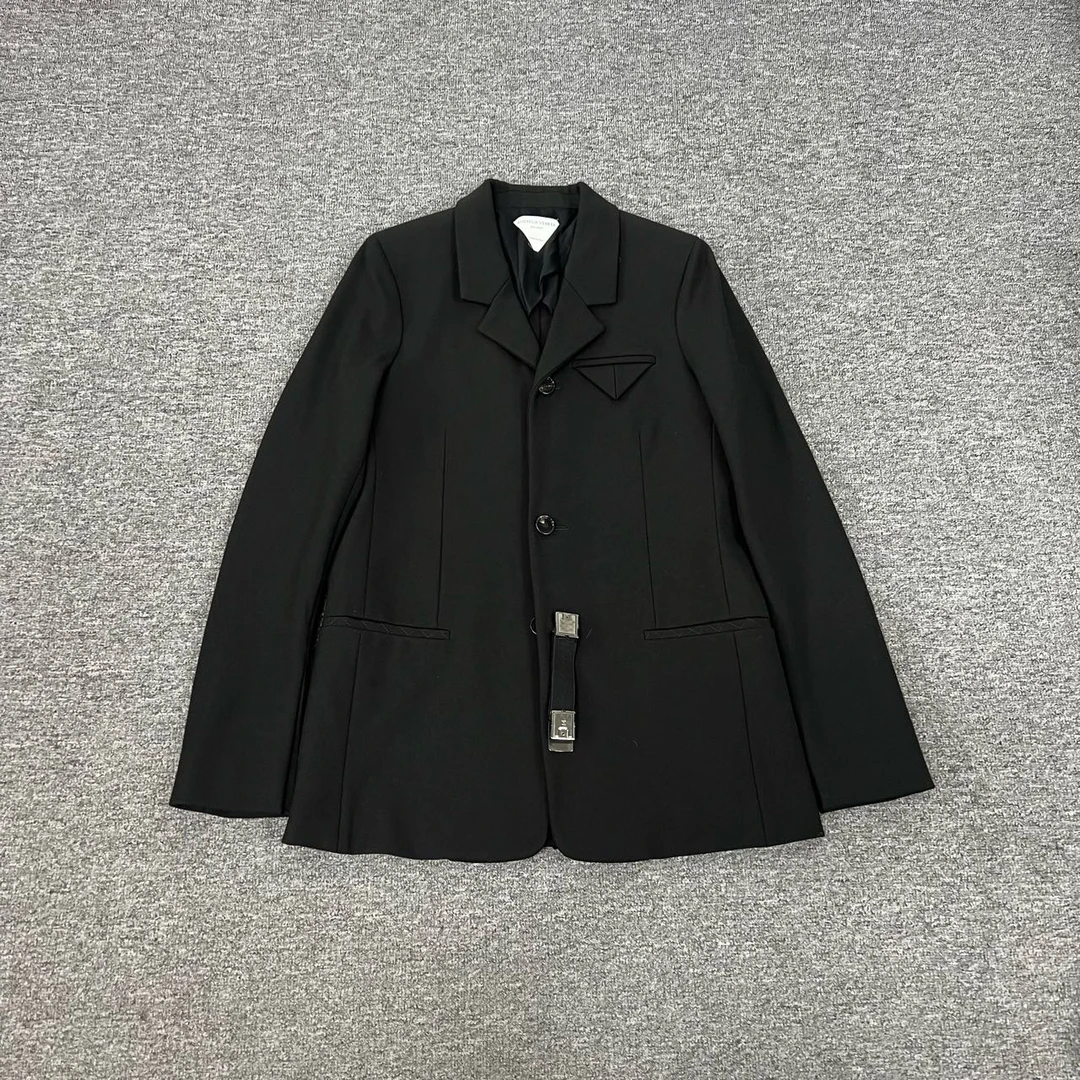 99新 BOTTEGA VENETA/葆蝶家 bv 黑色 西装外套 38码