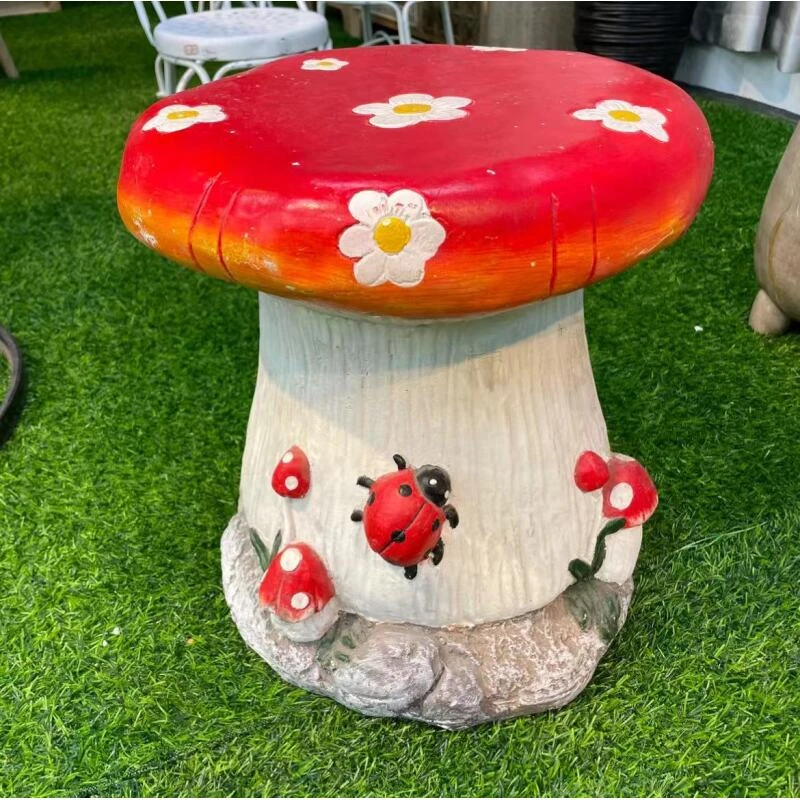 七星瓢虫蘑菇凳户外装饰