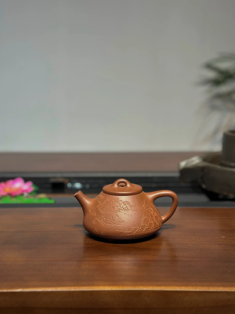 子冶石瓢黄龙山原矿底槽青精工半手宜兴紫砂壶240c可订制手工茶壶