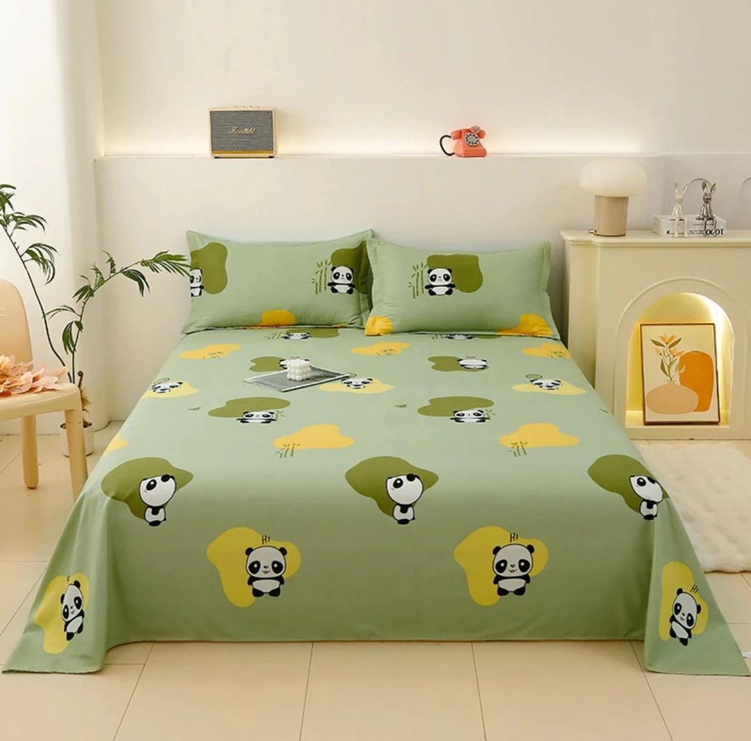 【断货王】熊猫假日双人床单（200*230cm±5cm）
