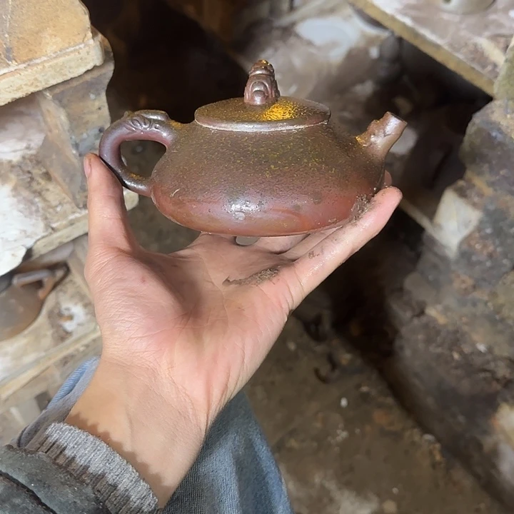 刀***雨紫泥茶壶坭兴陶龙窑柴烧