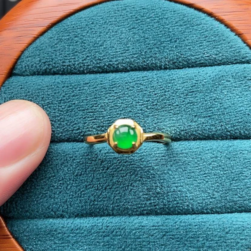 【闪购商品】翡翠戒指银S925镶嵌彩*兮兮