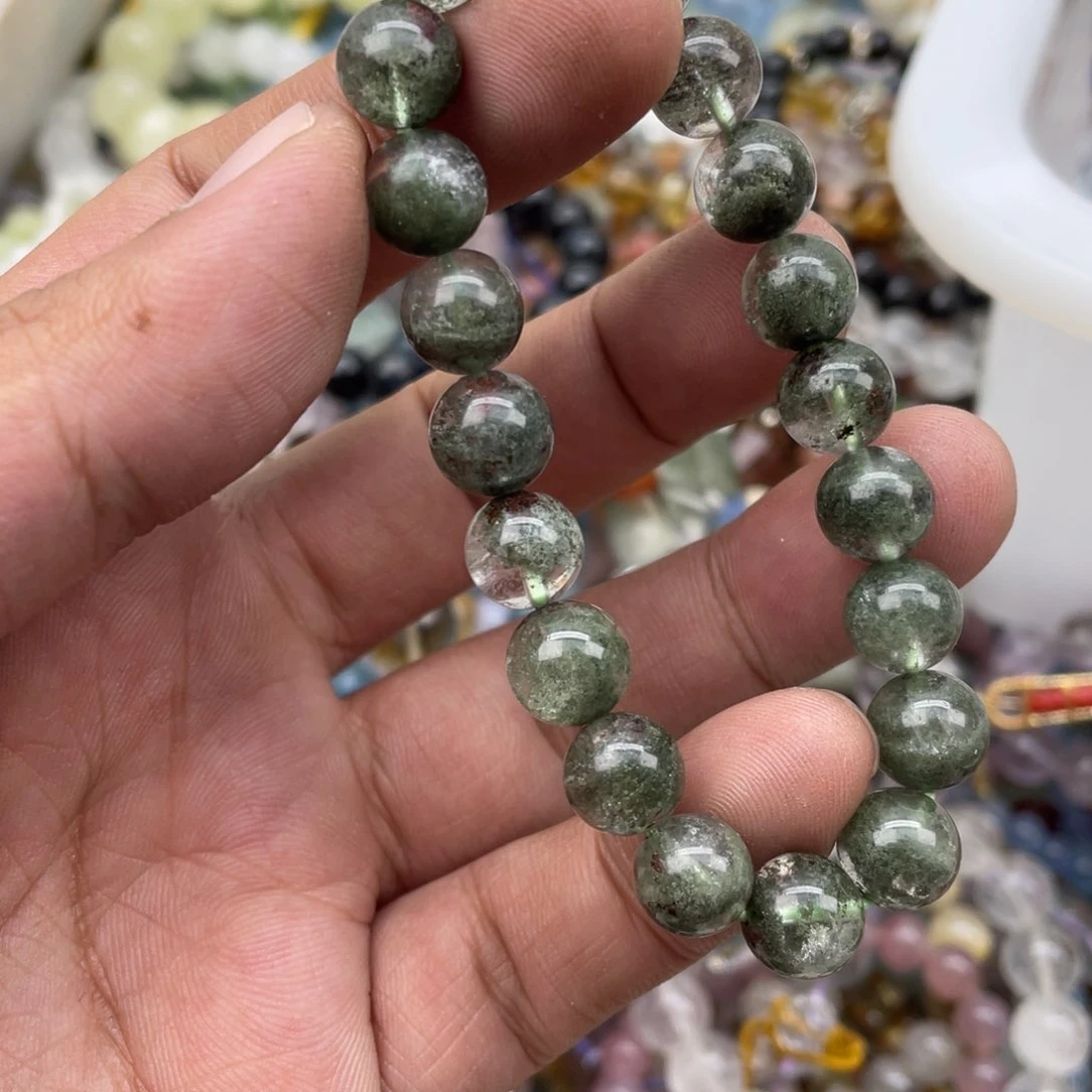 银S925镶嵌手链烟晶