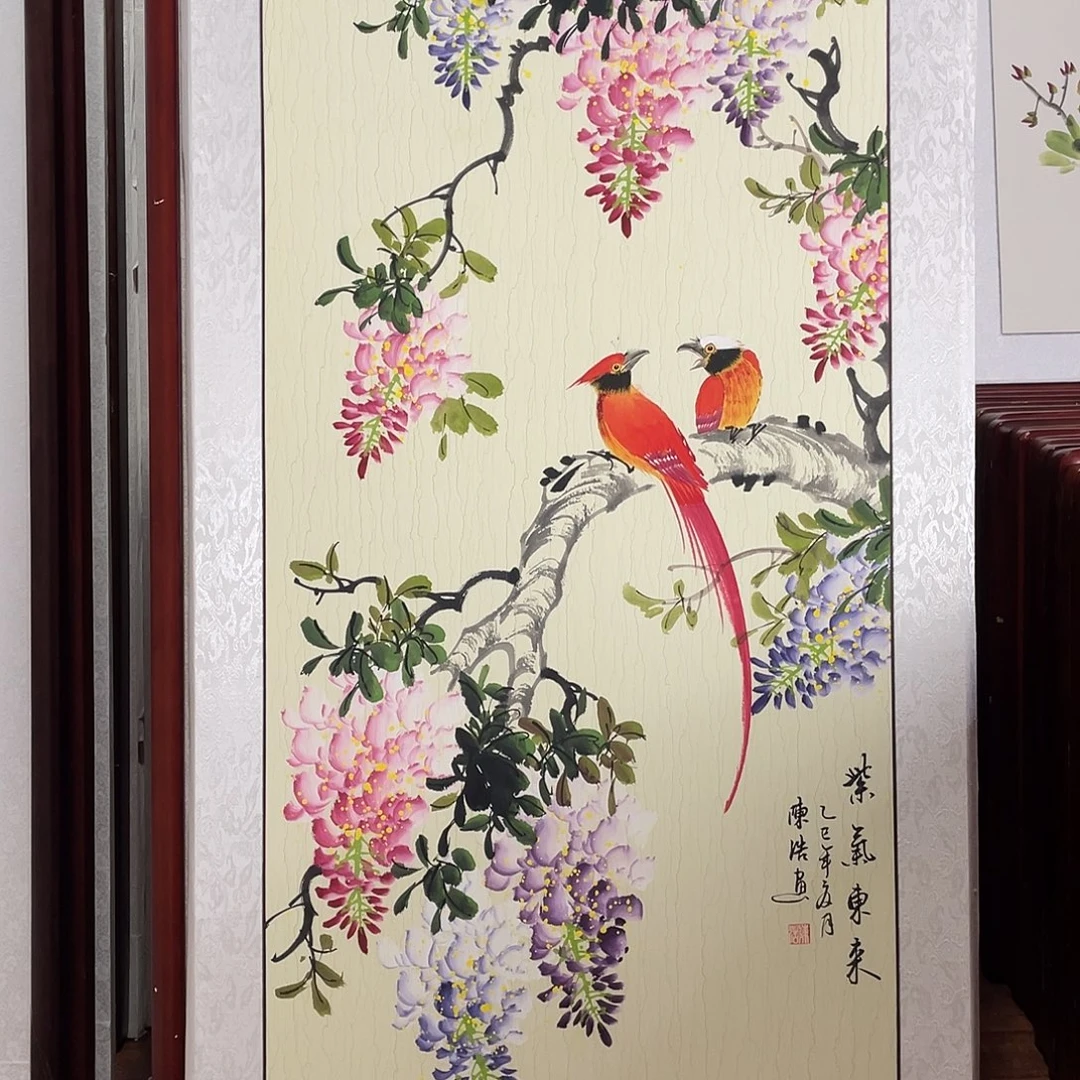 国画带框尺寸63*123厘米