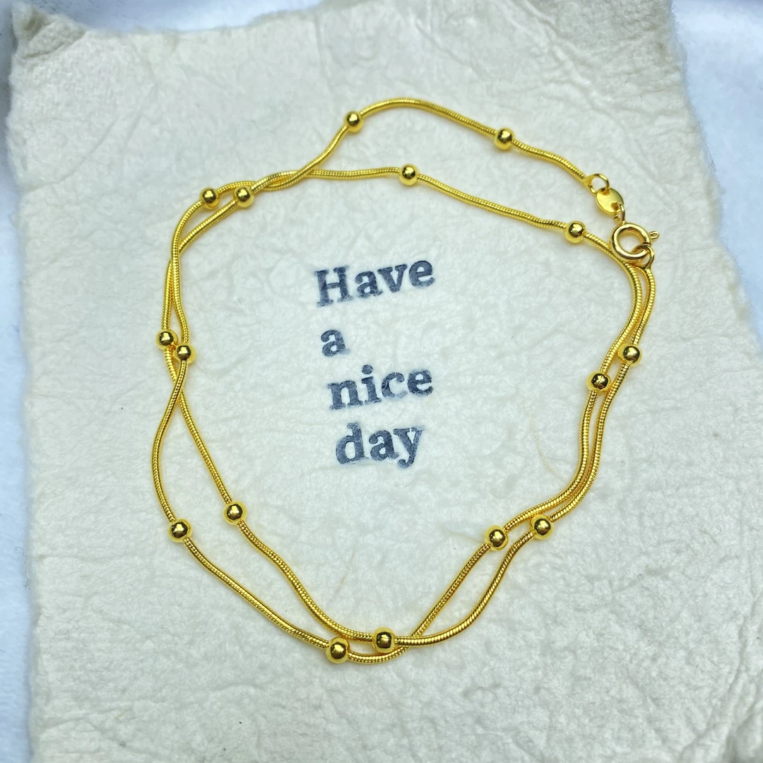 项链 F黄色蛇骨珠珠项链多样性发一件45456