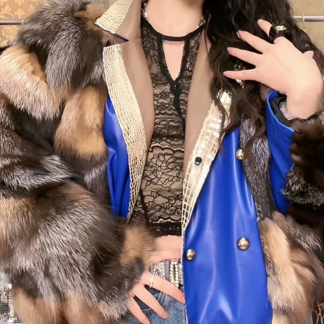 300常规款厚款短外套女装短款翻领拼接气质时尚外套