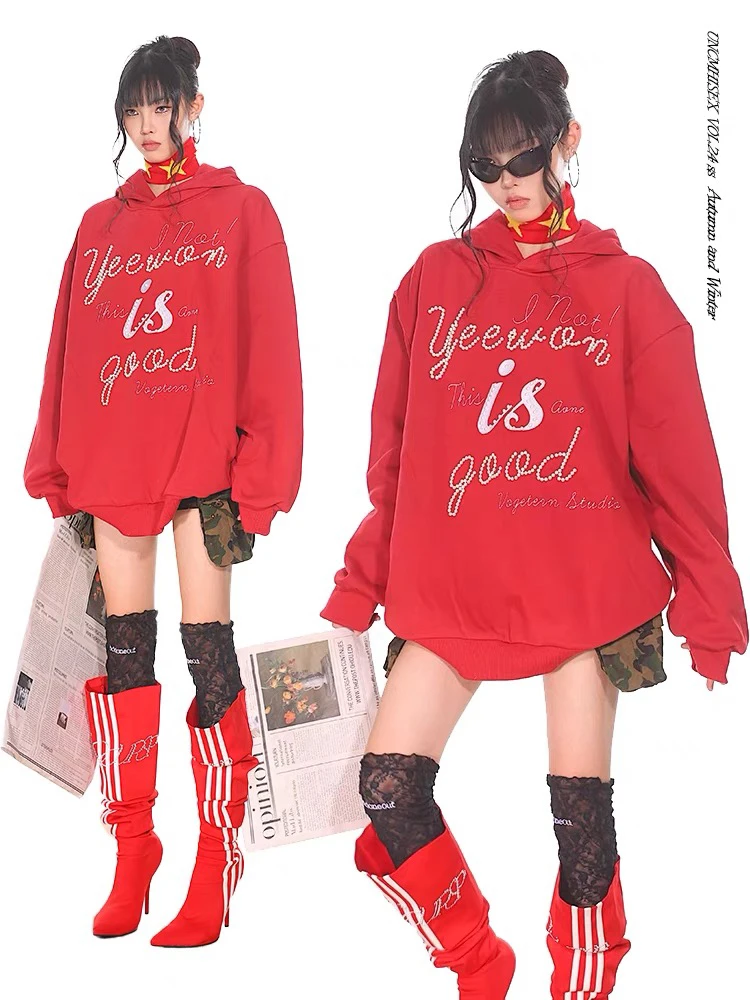 火腿了了新款珍珠卫衣