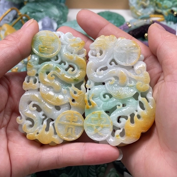 翡翠挂件未镶嵌翡翠玉缘吊坠挂件