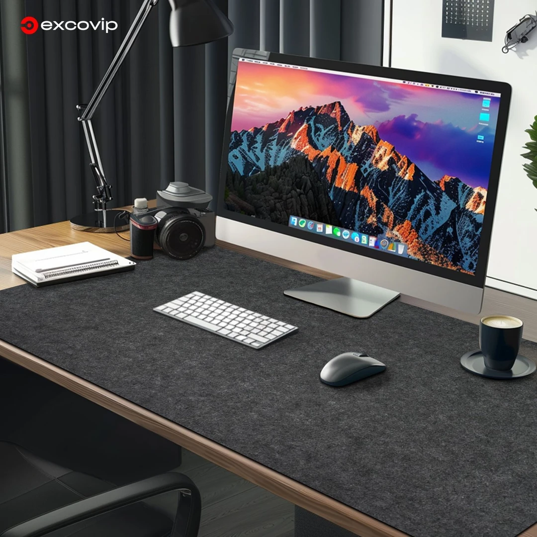 高级感毛毡鼠标垫防滑电脑桌垫学生办公电竞游戏桌面垫简约垫