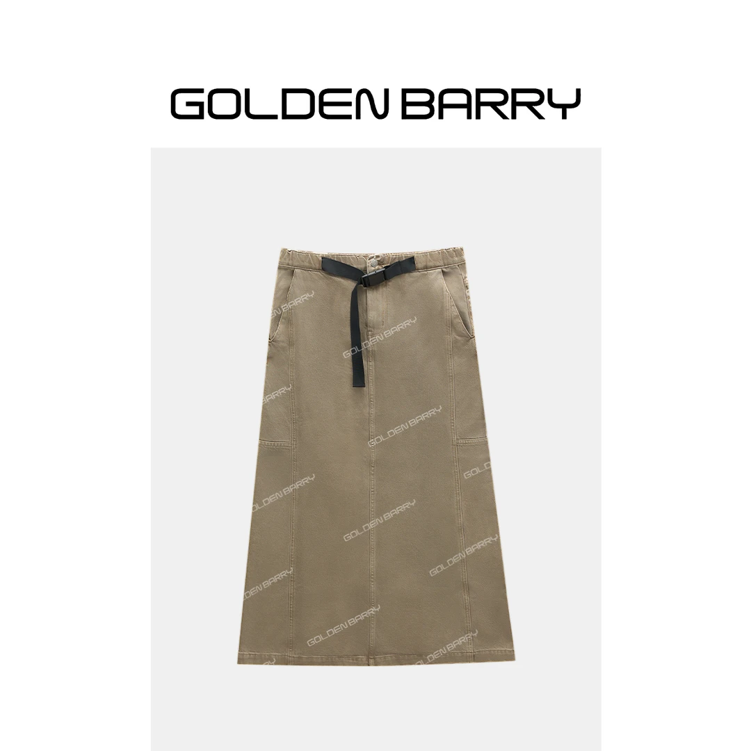 GOLDENBARRY|315082分割复古牛仔半裙