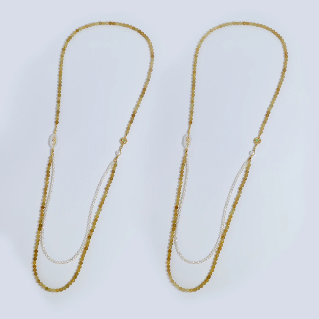 预售新疆和田玉糖玉项链RB242415尺寸约5mm多样发发一件