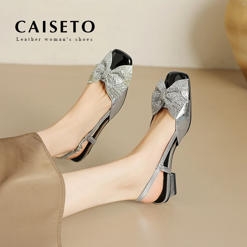 牛皮/3.5夏季新款蝴蝶结时尚百搭凉鞋平跟后绊带优雅气质凉鞋D484