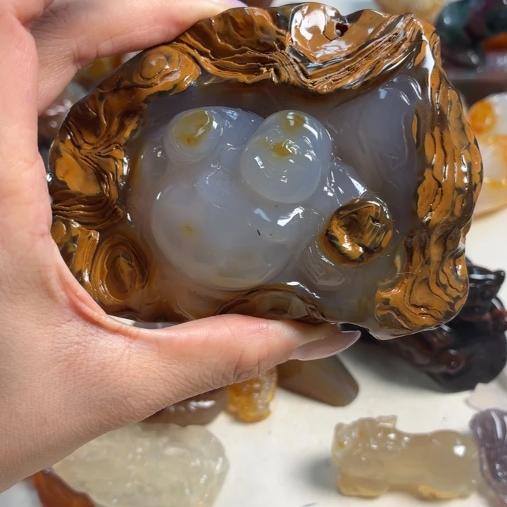 玛瑙/玉髓未镶嵌吊坠(不含链)