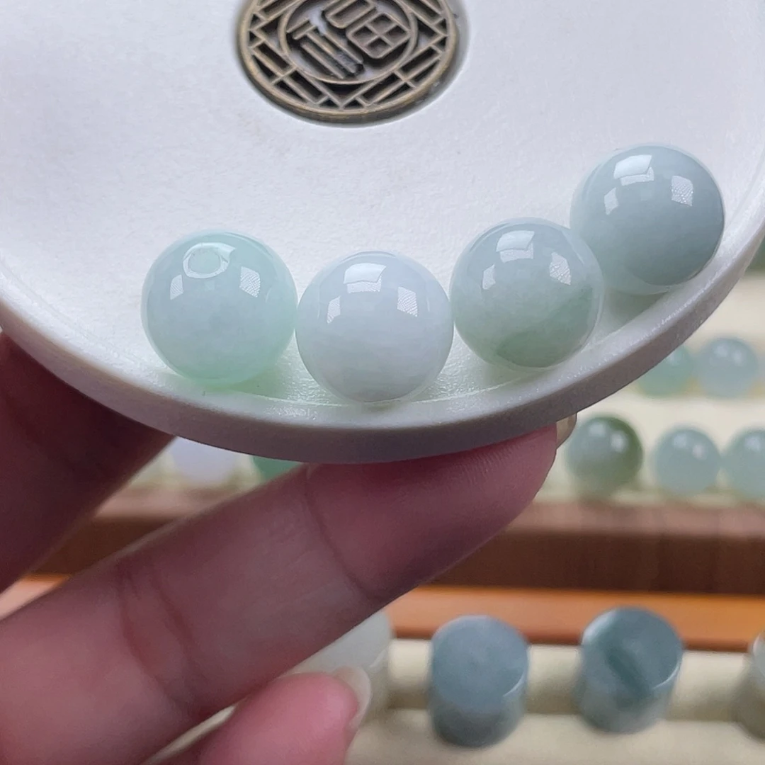 翡翠散珠天然翡翠a货一手有内纹卡12+买断