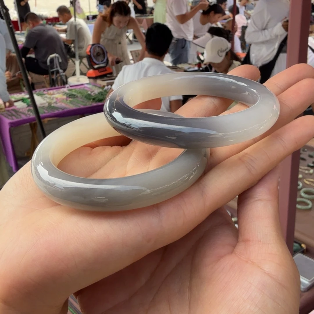 和田玉未镶嵌颈饰烟紫粉白手镯门总F多样性拍一发一