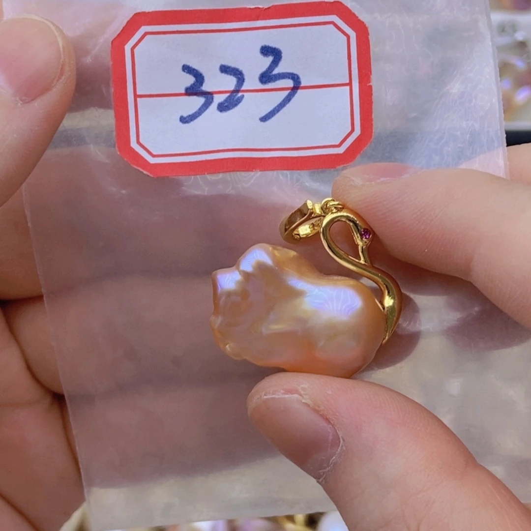 淡水珍珠银S925镶嵌颈饰