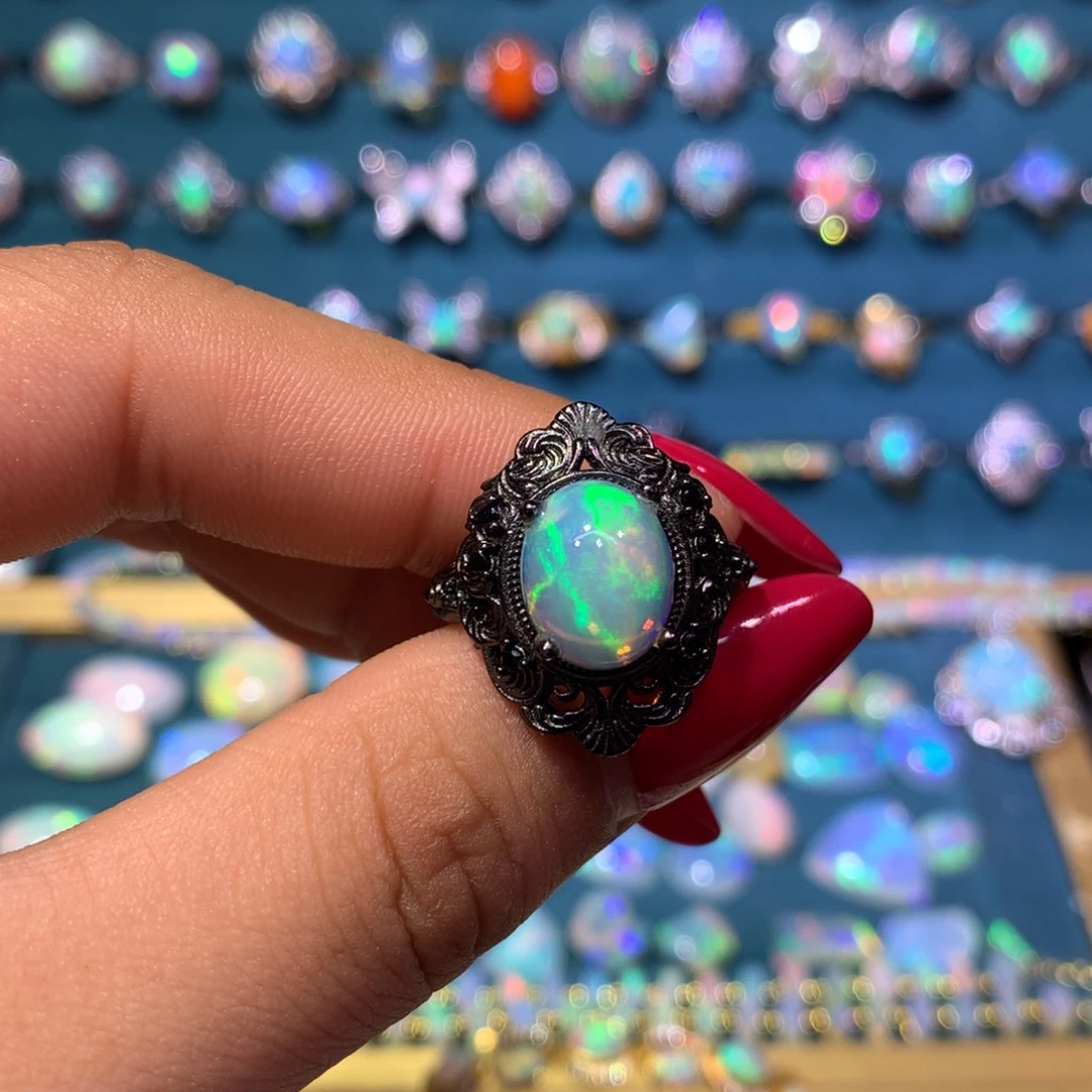 欧泊银S925镶嵌戒指款