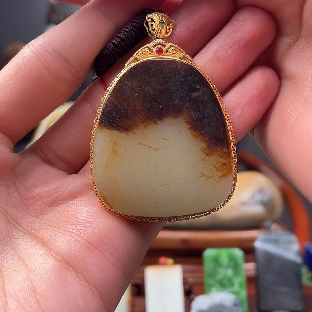 和田玉未镶嵌挂件