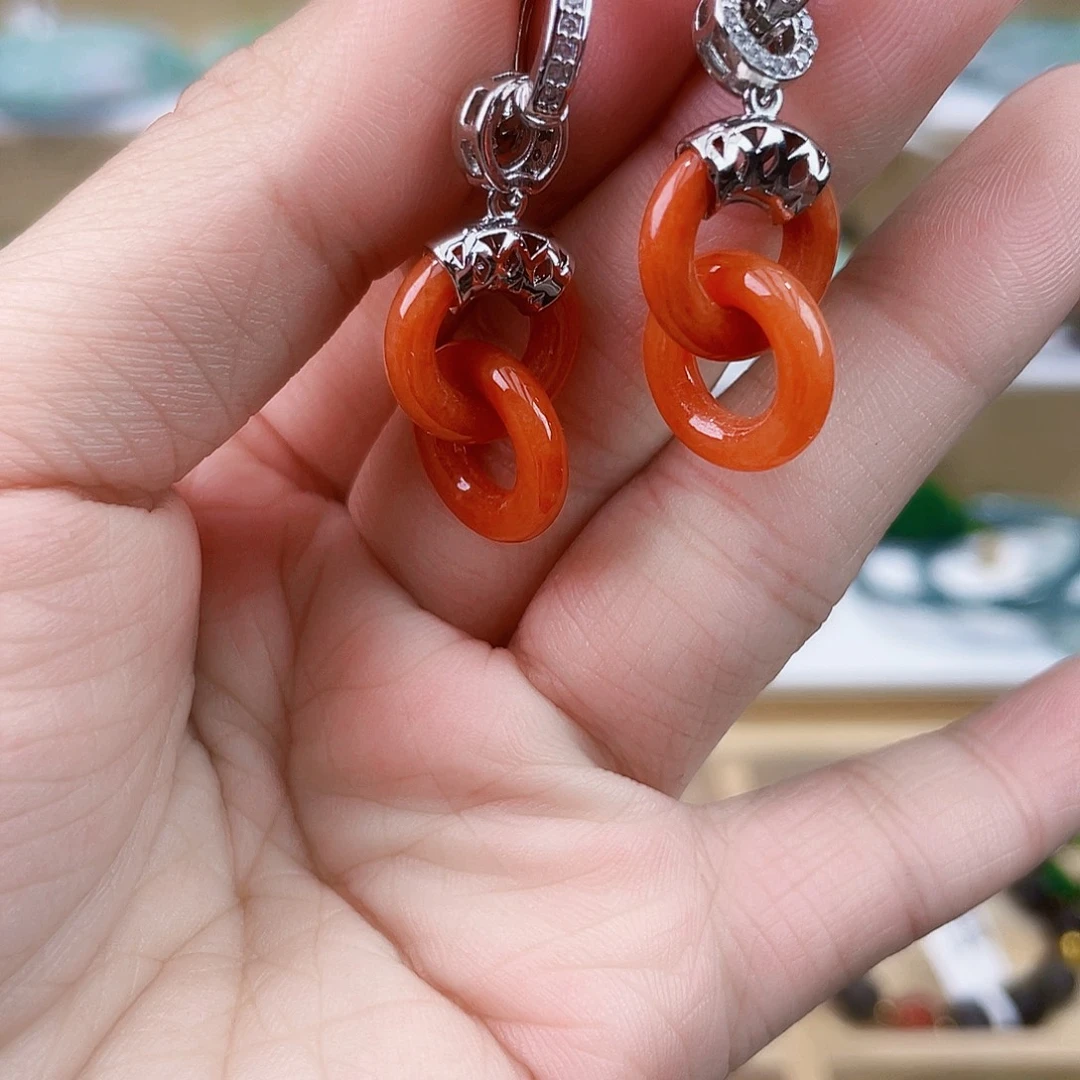 翡翠未镶嵌手链耳坠