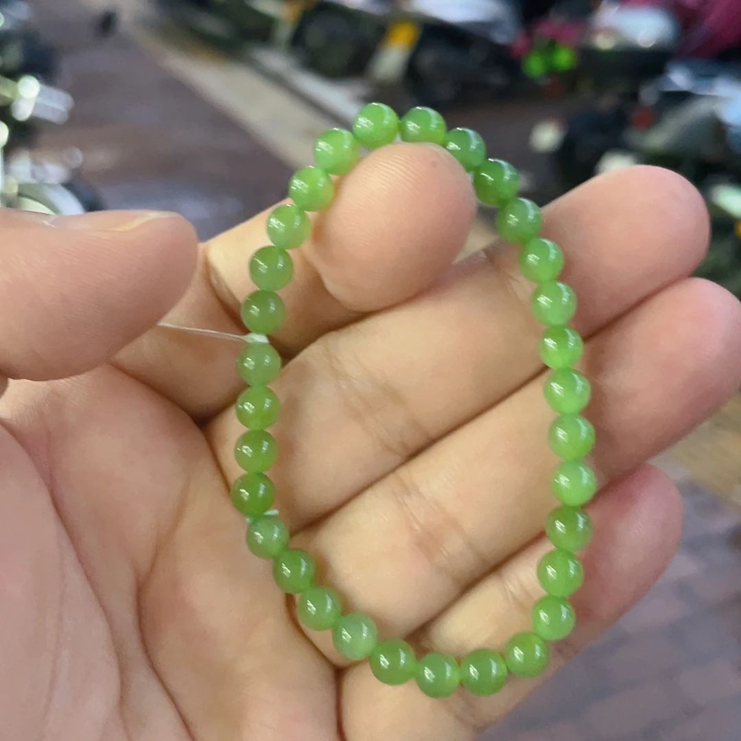 手链未镶嵌和田玉（碧玉）