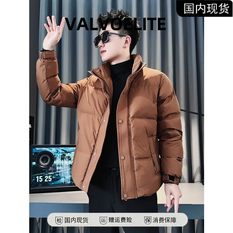 男士冬季羽绒棉服潮牌痞帅轻薄棉服短款棉男士保暖两件套棉服外套