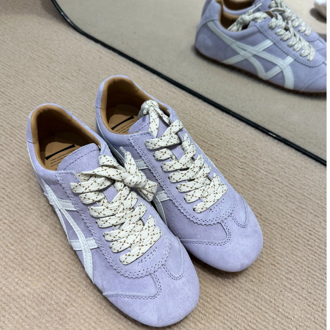 高品质真皮反毛皮德迅韩系穿搭小众女鞋乳胶软底