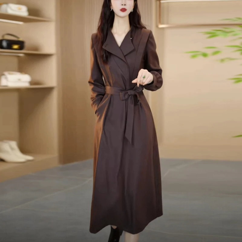 TR棉洋气衣服女2025秋季新款设计感时尚气质长袖收腰显瘦连衣裙子