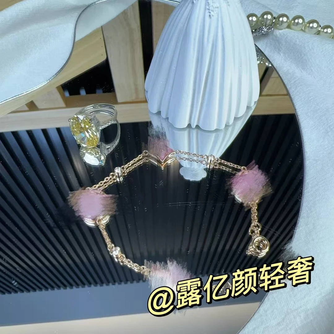 非金属仿珍珠手链 粉贝四叶草手链SL6020