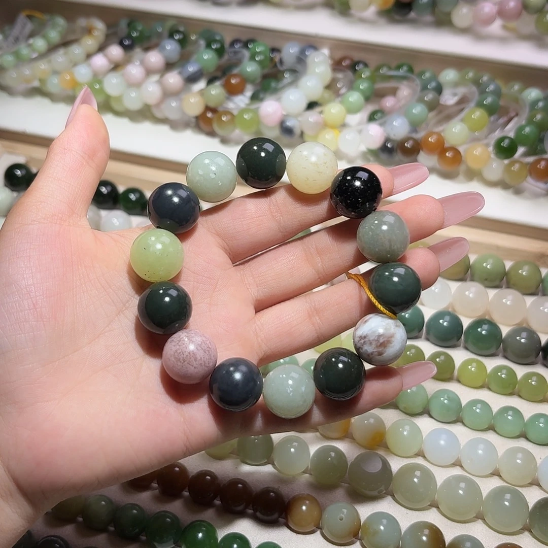 和田玉未镶嵌手串和田玉多宝手串16