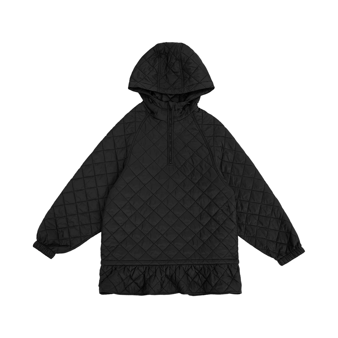 GG潮牌原创设计时尚简约宽松舒适休闲百搭显瘦菱格连帽棉服161053