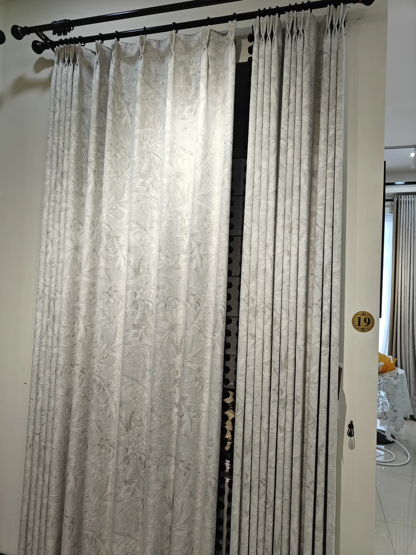 1  客厅窗帘亚麻窗帘北欧，极简法式，中式窗帘，高精密