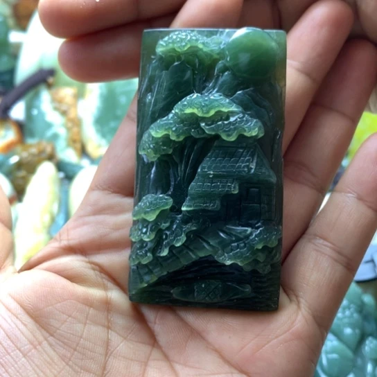 蛇纹石玉未镶嵌岫玉手把件