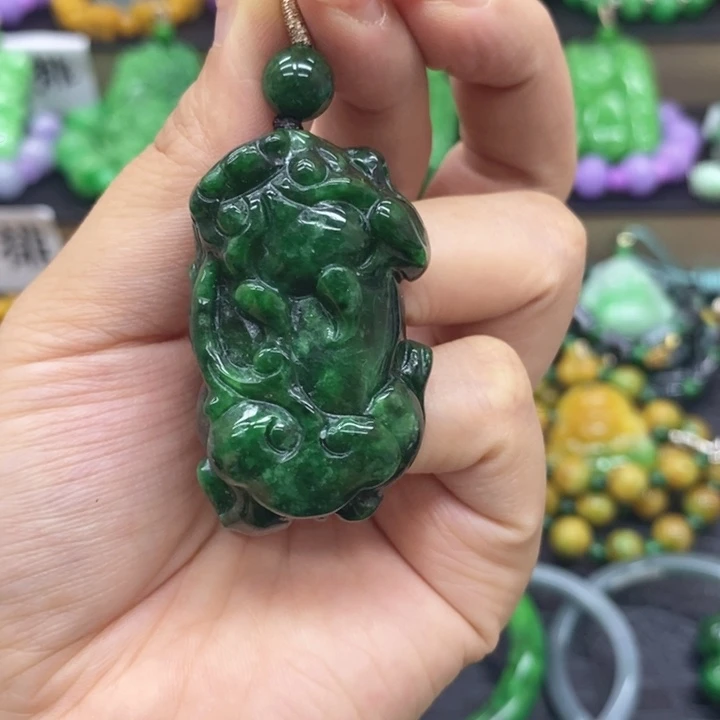 翡翠未镶嵌颈饰项链37