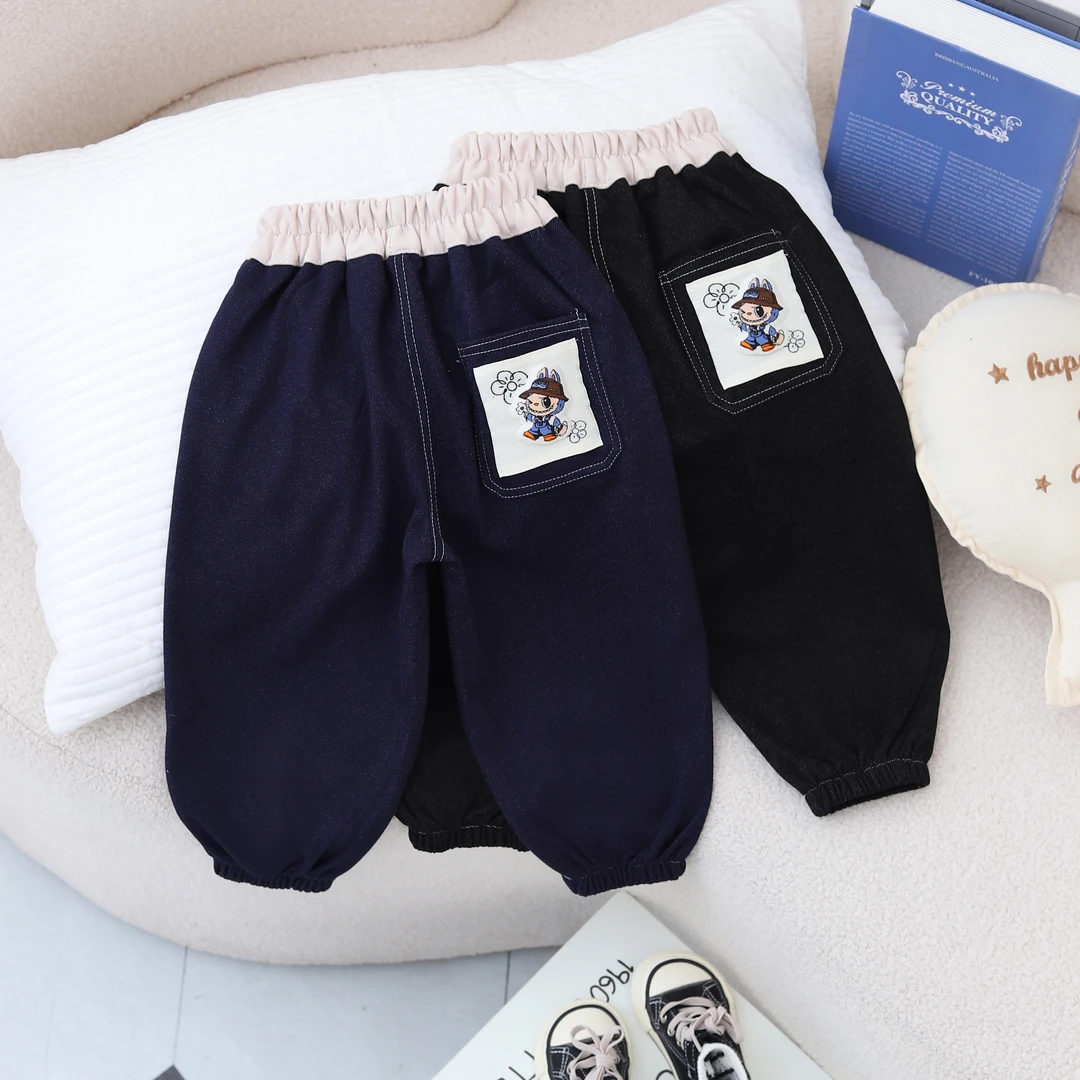 【宽松有型】2025秋款男女童休闲宽松百搭针织牛仔裤