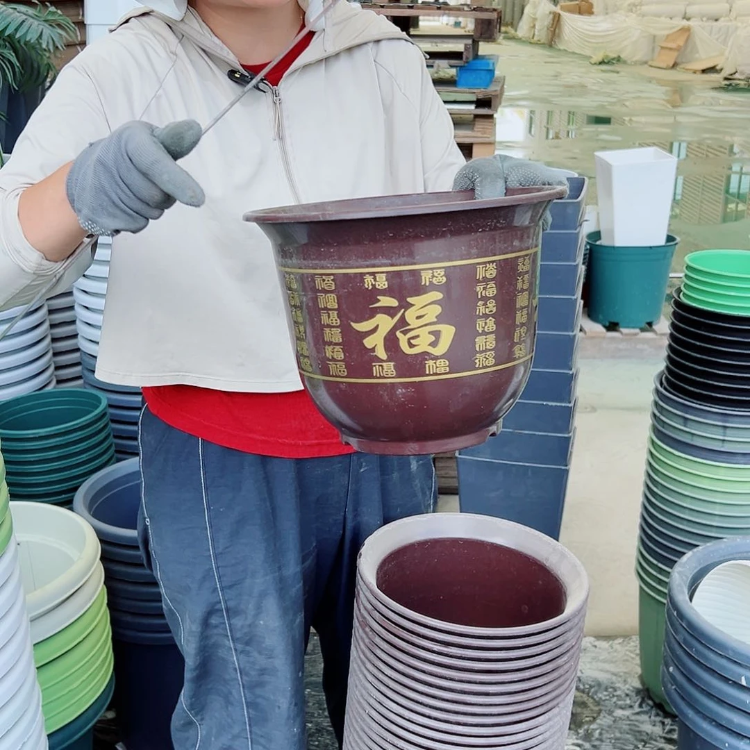 瑕疵副字盆咖色10个无托