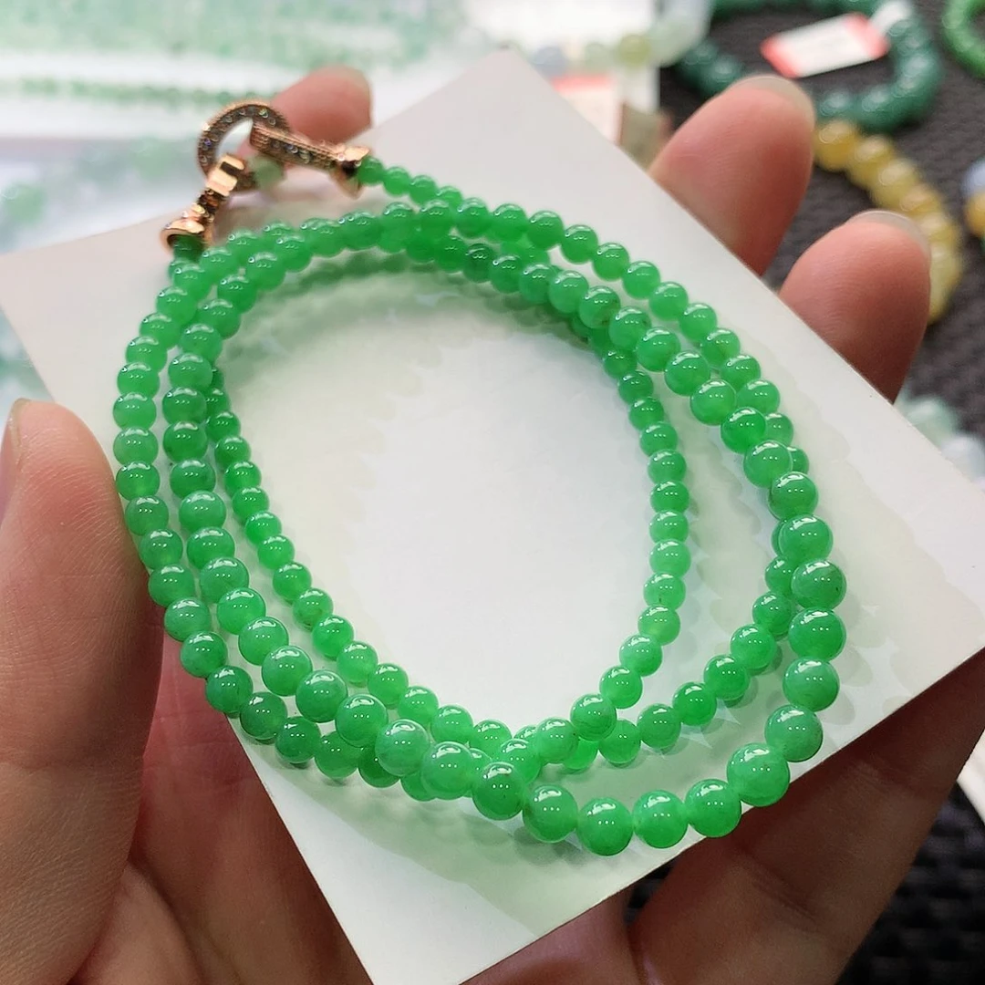 翡翠手链未镶嵌A*a翡翠