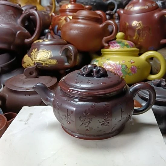 茶壶紫砂宜兴原矿古乌泥柴烧手工260cc紫砂壶