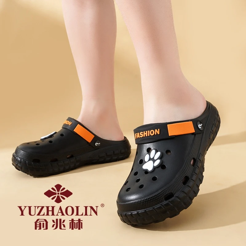 俞兆林男士洞洞鞋拖鞋软底包头透气镂空休闲青春潮流夏季外穿舒适